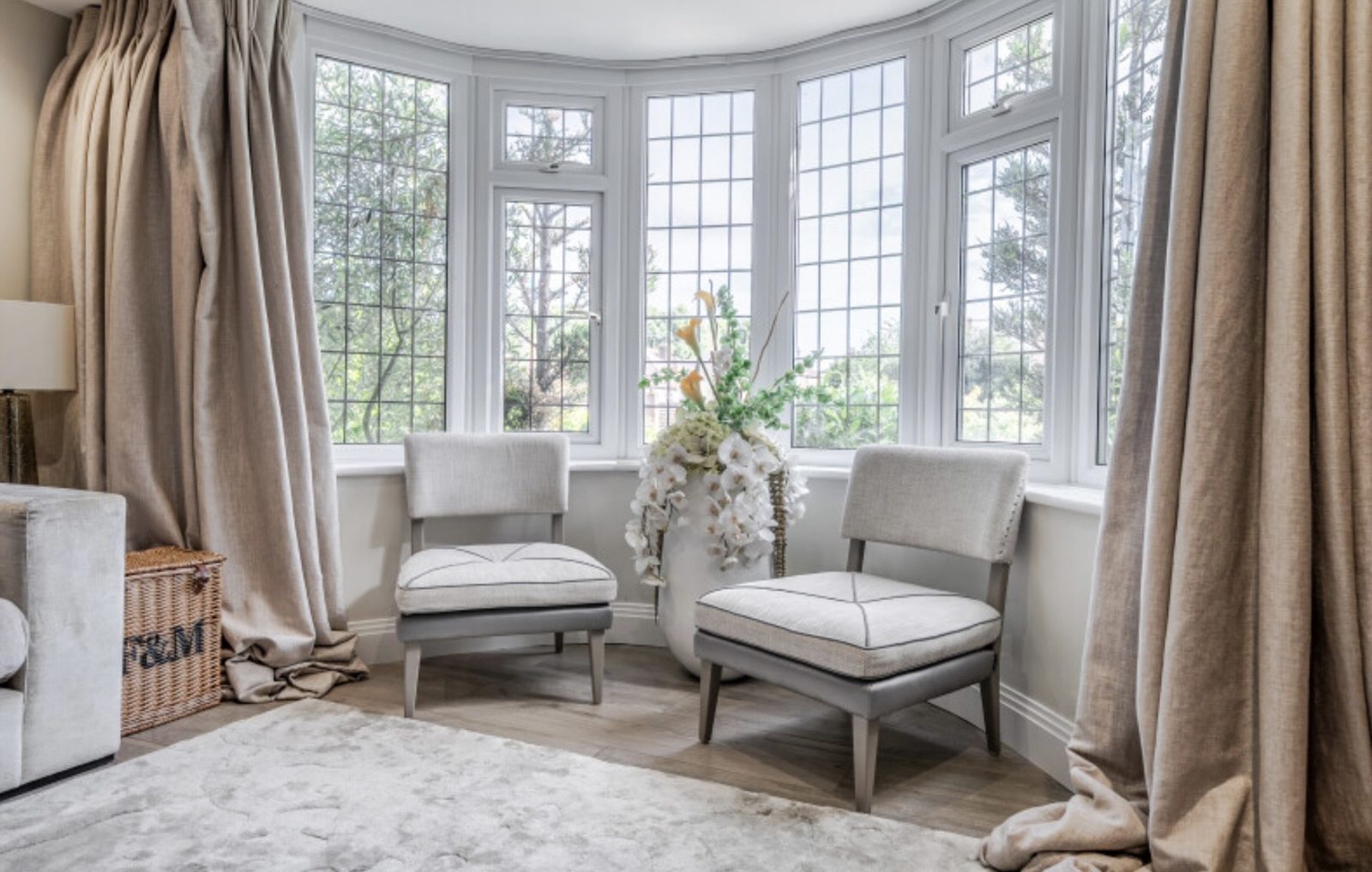 Finished bay-window seating